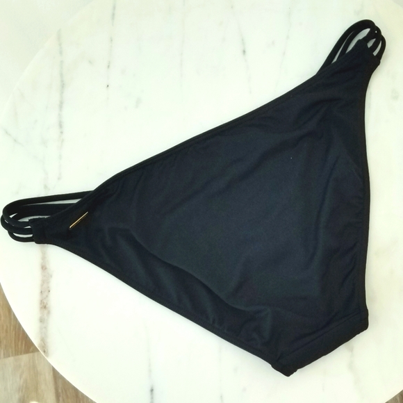 Victoria's Secret Vintage Strappy Black Brazilian String Bikini Swimsuit Bottom - Picture 9 of 13